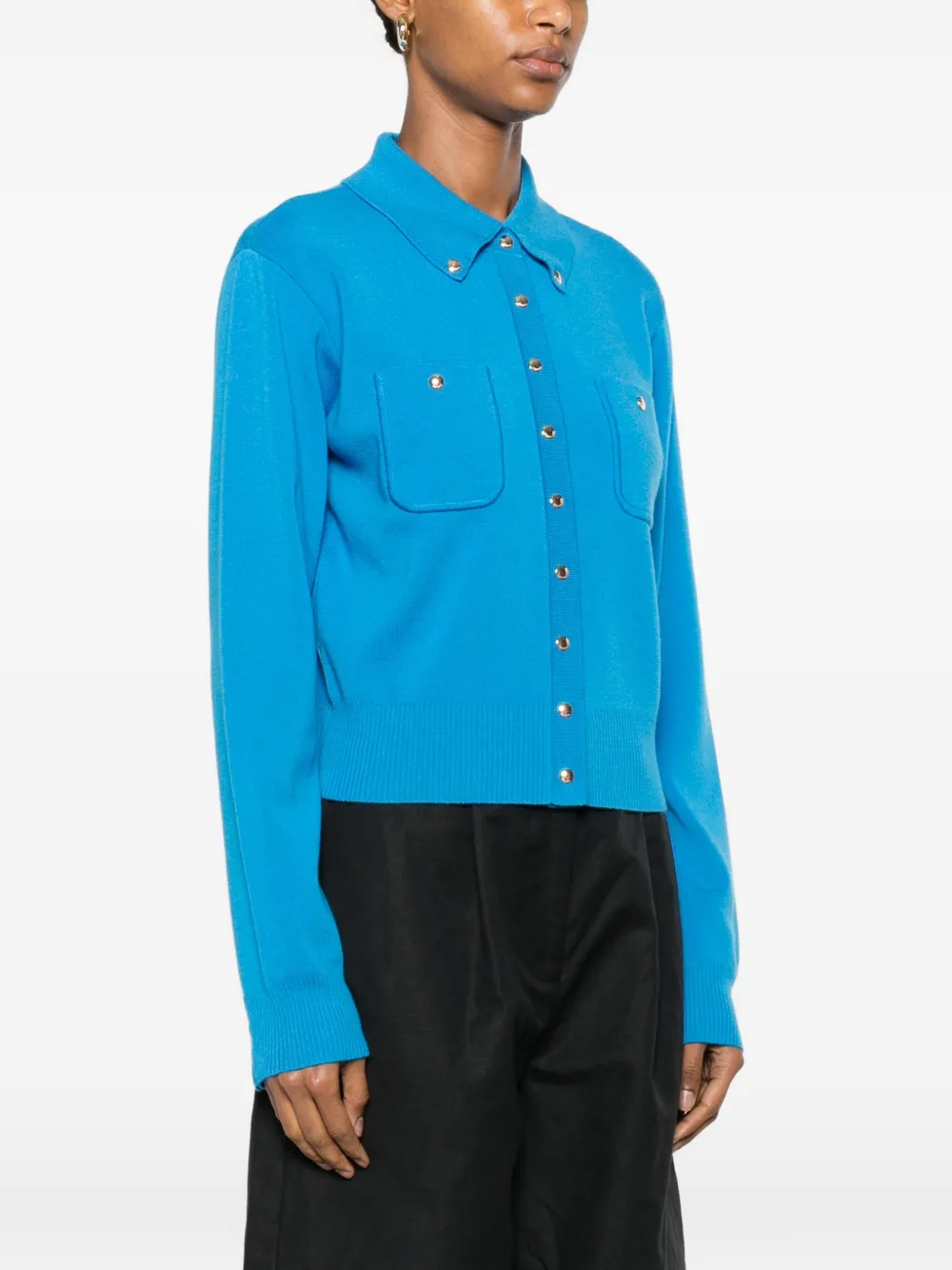 SANDRO Button-down vest met shirtkraag Blauw