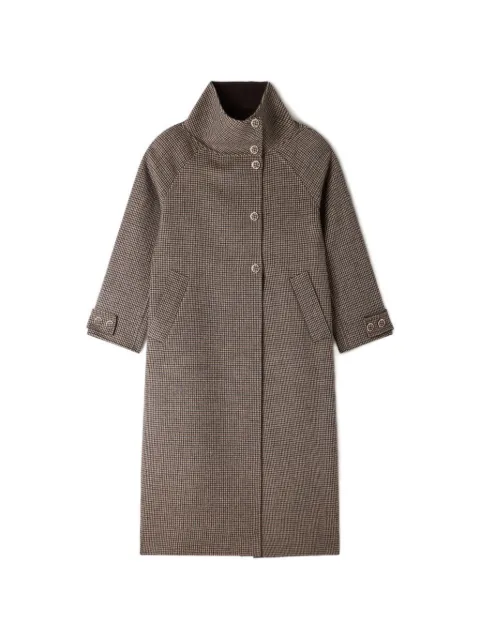 SANDRO manteau boutonné à motif pied-de-poule