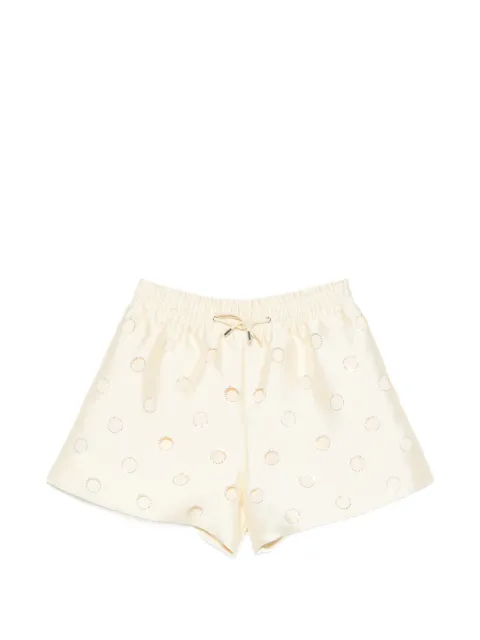 SANDRO rhinestone-embellished cut-out shorts