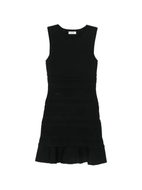 SANDRO ruffled knitted mini dress