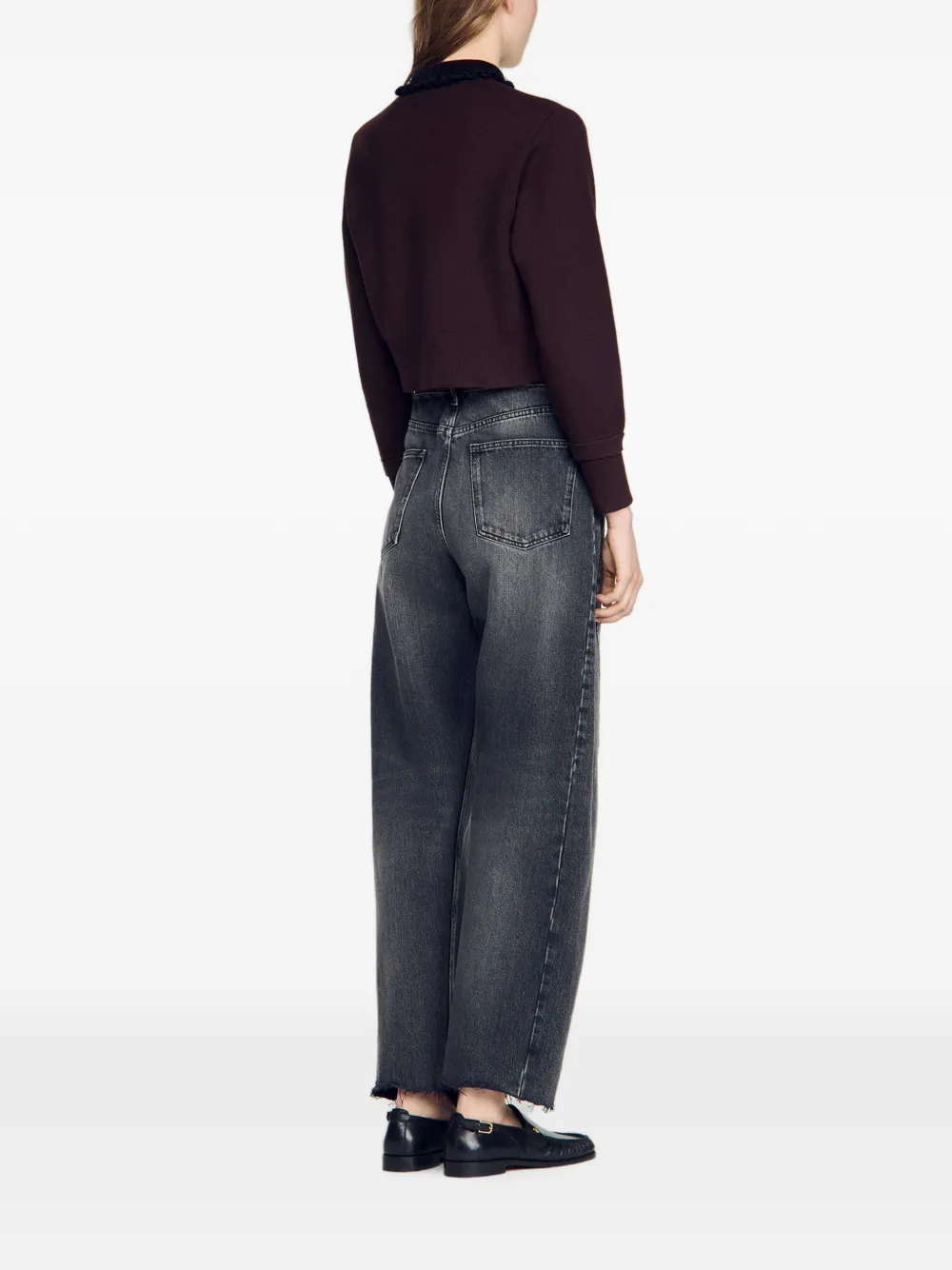 SANDRO Cropped vest Paars