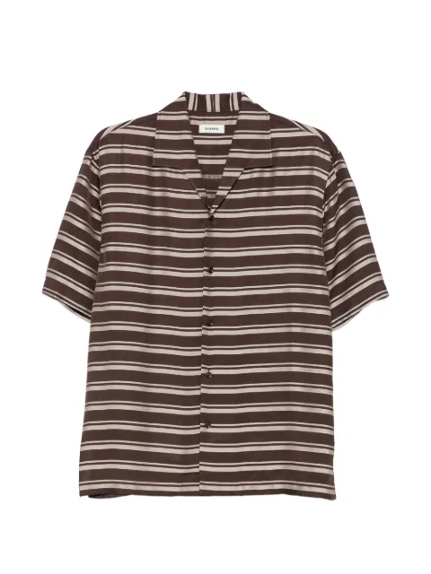 SANDRO striped short-sleeve shirt