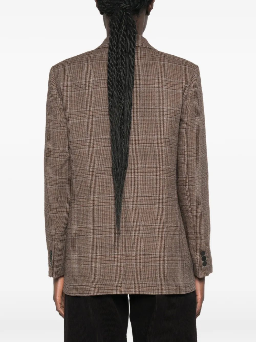 SANDRO Geruite blazer Bruin
