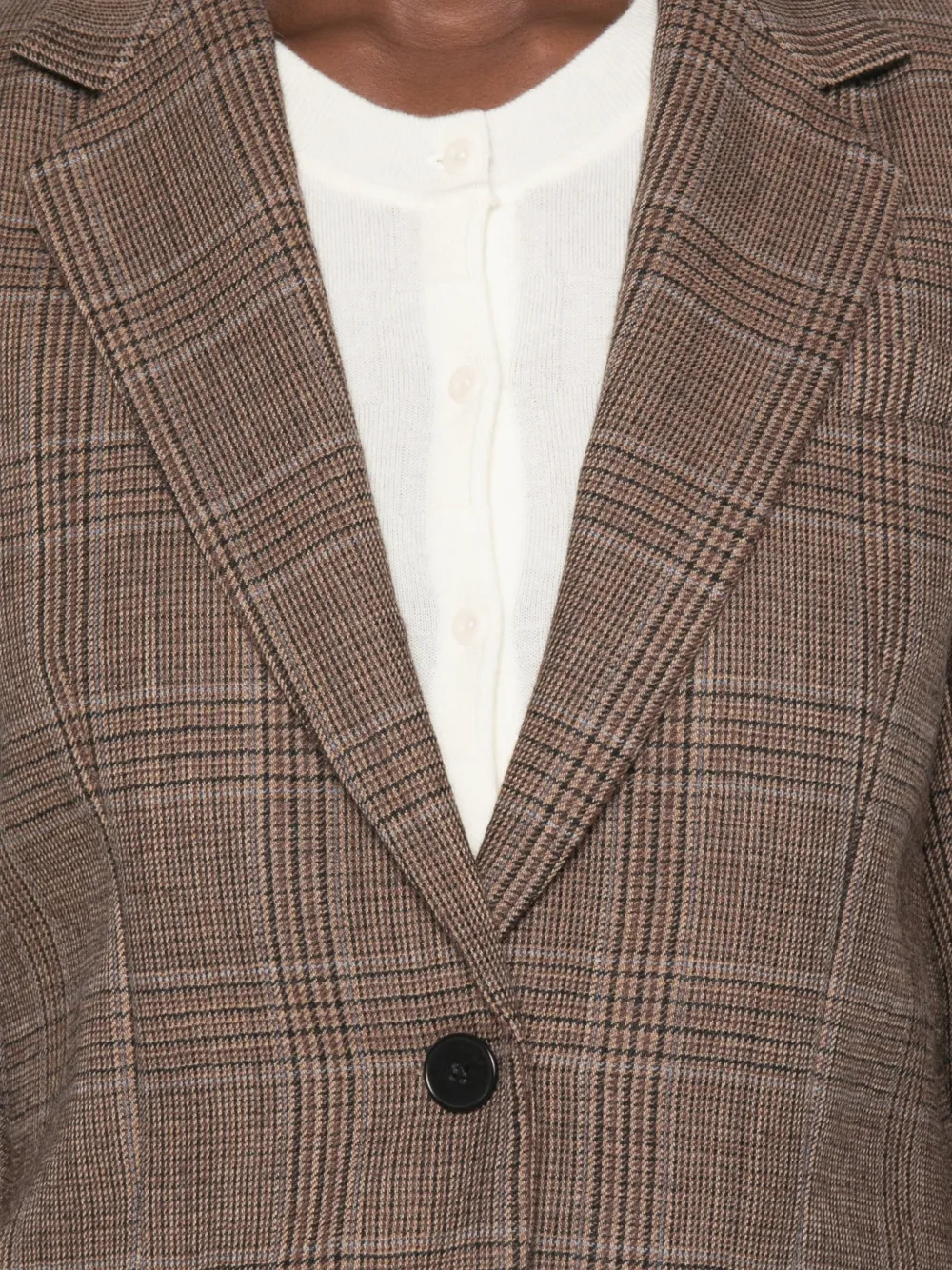 SANDRO Geruite blazer Bruin