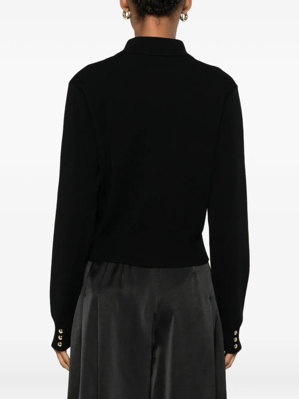 SANDRO Button-down vest met shirtkraag Zwart