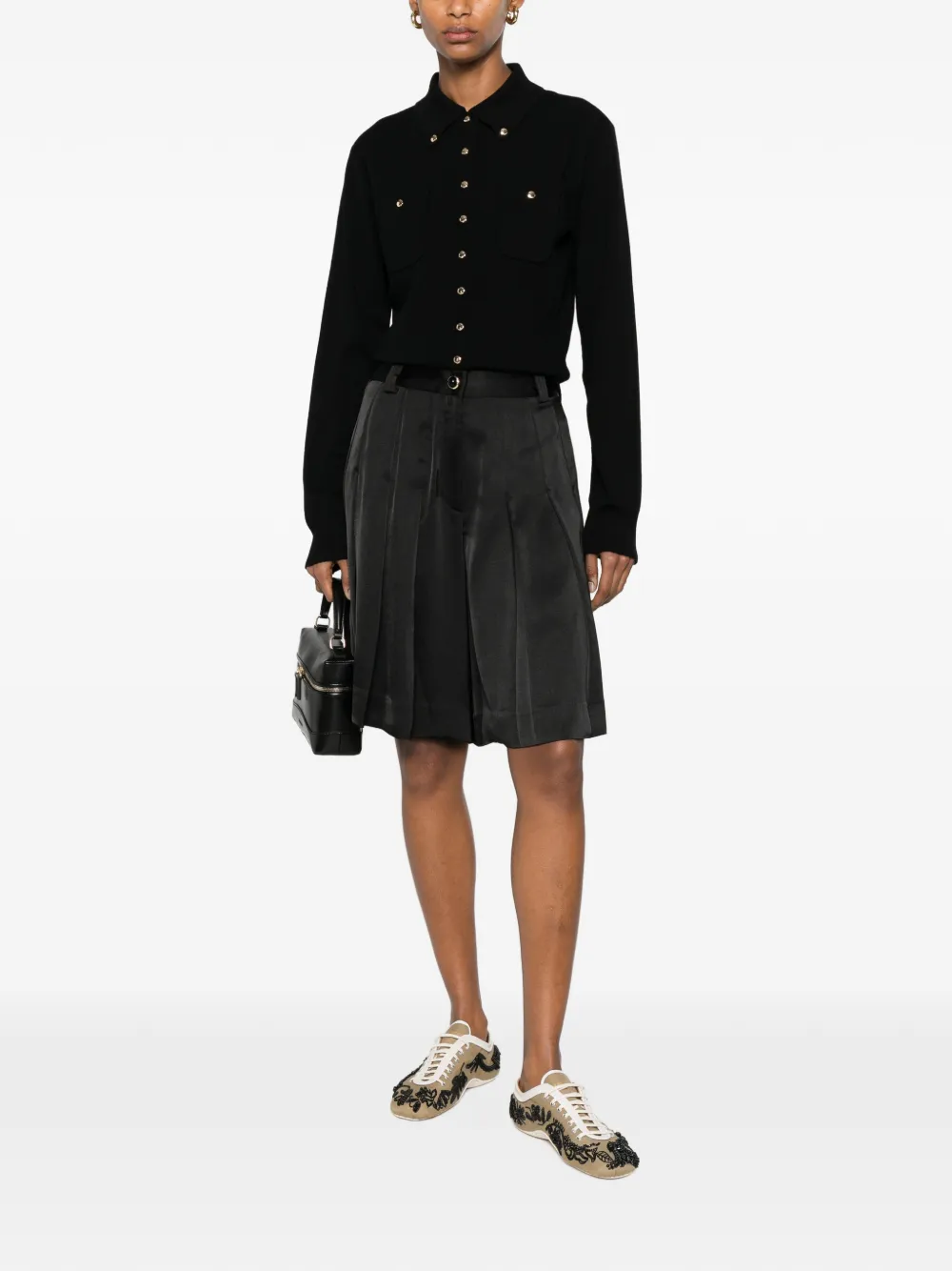 SANDRO Button-down vest met shirtkraag Zwart