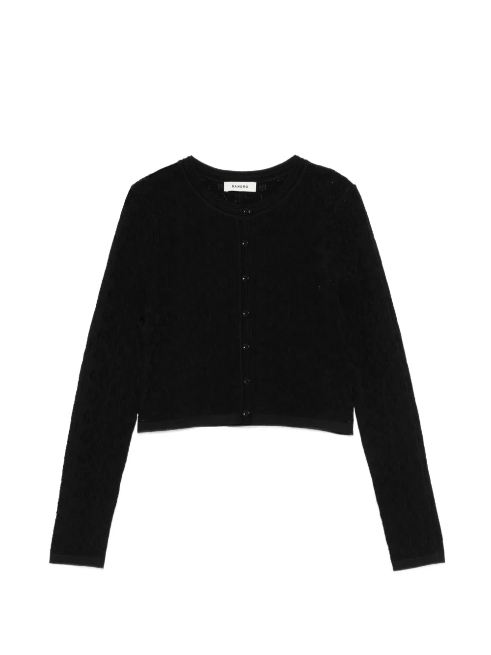 SANDRO Cardigan crop con bottoni - Nero
