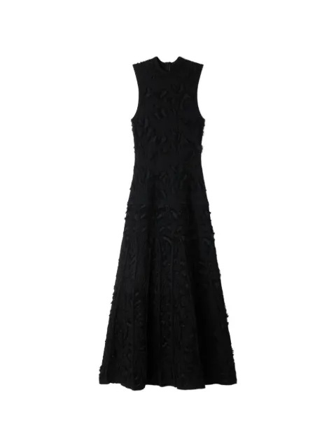 SANDRO vestido midi tejido con motivo figurativo