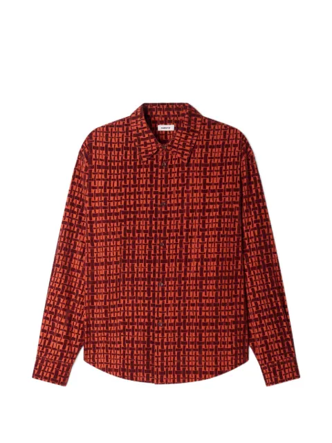 SANDRO shirt with velvet flocking