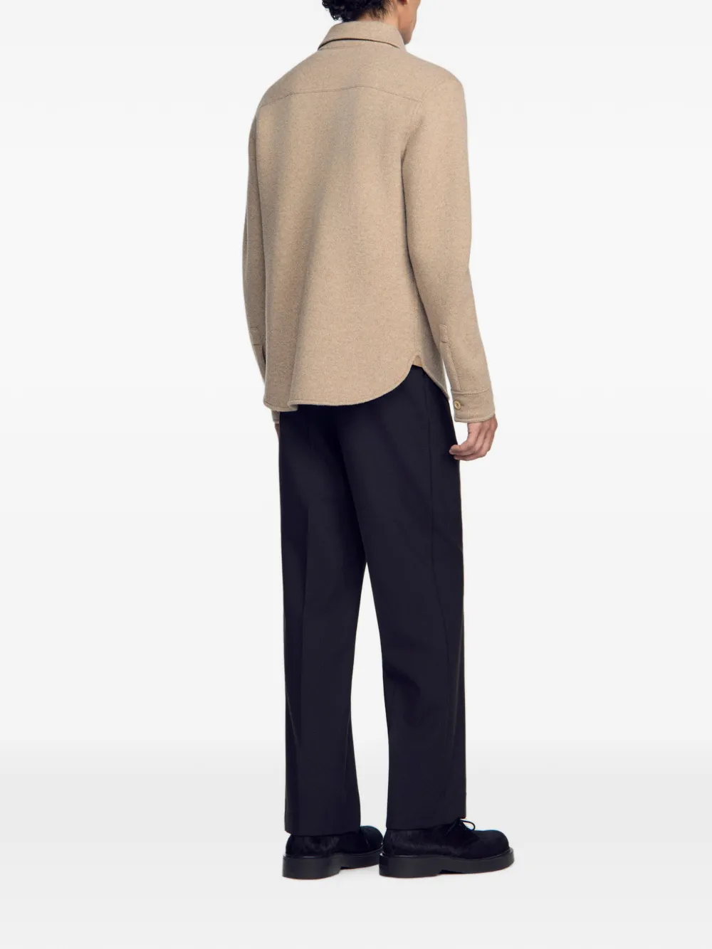 SANDRO Wollen shirtjack Beige