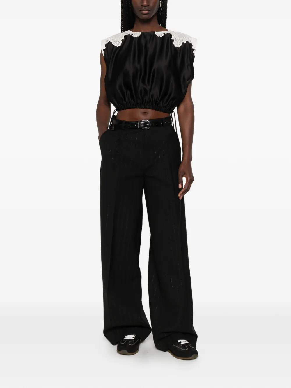 SANDRO Cropped top Zwart