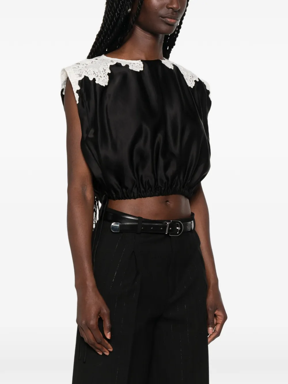 SANDRO Cropped top Zwart