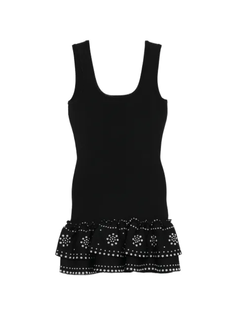SANDRO stud-embellished ruffled dress