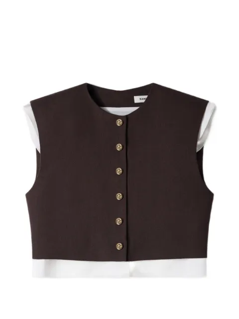 SANDRO top corto con detalle a capas