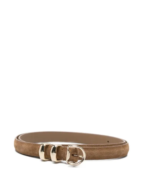 SANDRO suede metal-loop belt