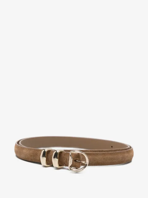 SANDRO suede metal-loop belt