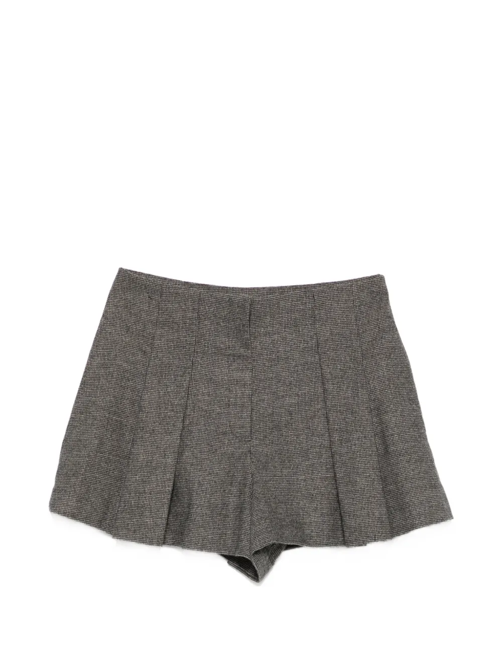 SANDRO houndstooth-pattern pleated shorts