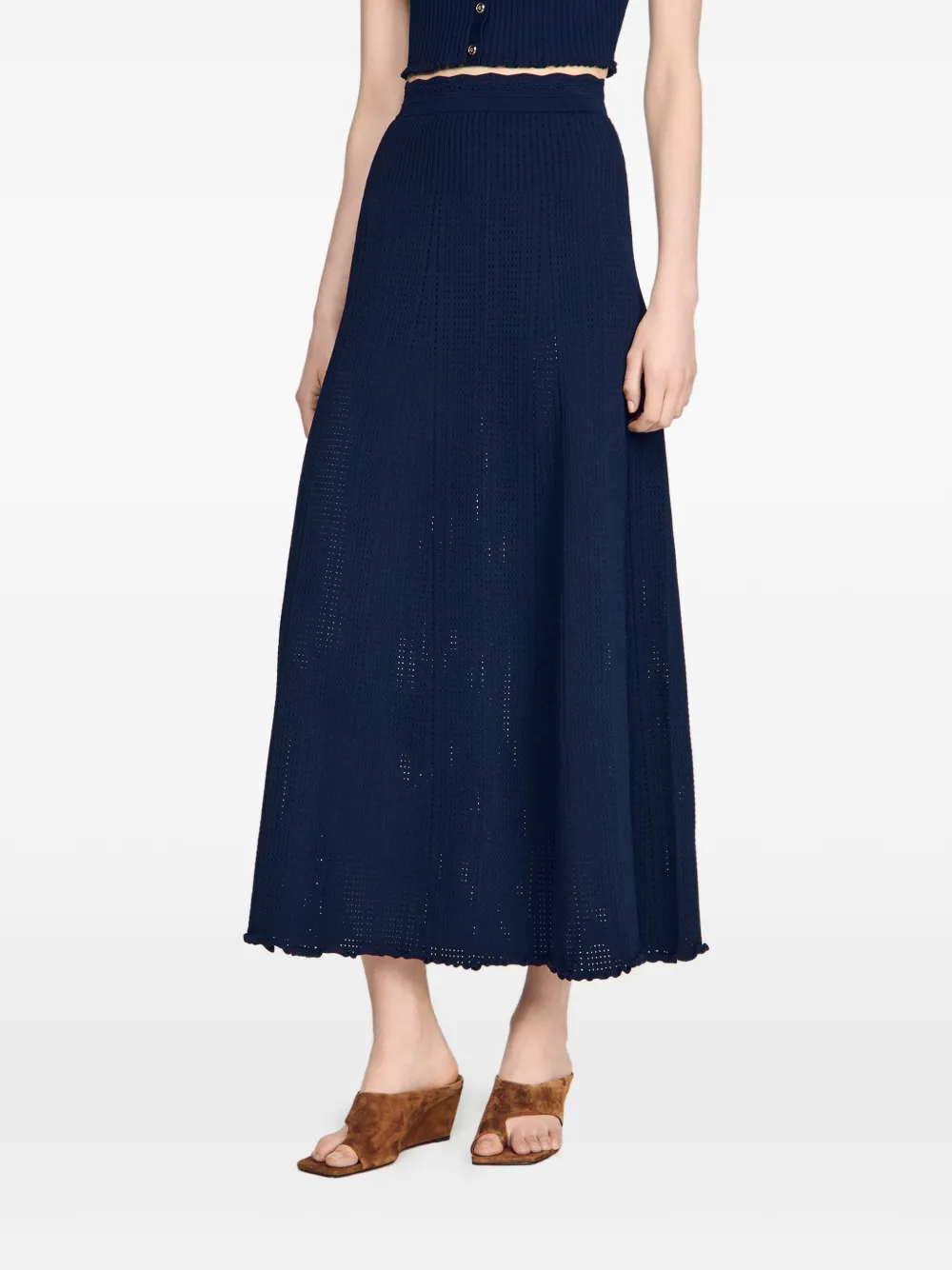 SANDRO Gebreide mini-rok Blauw