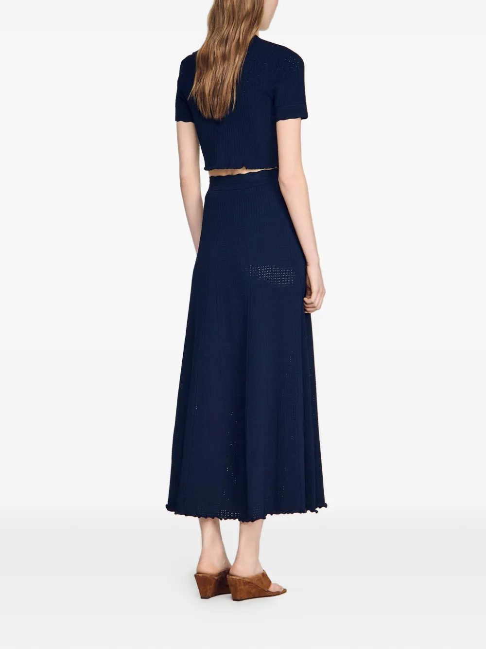 SANDRO Gebreide mini-rok Blauw