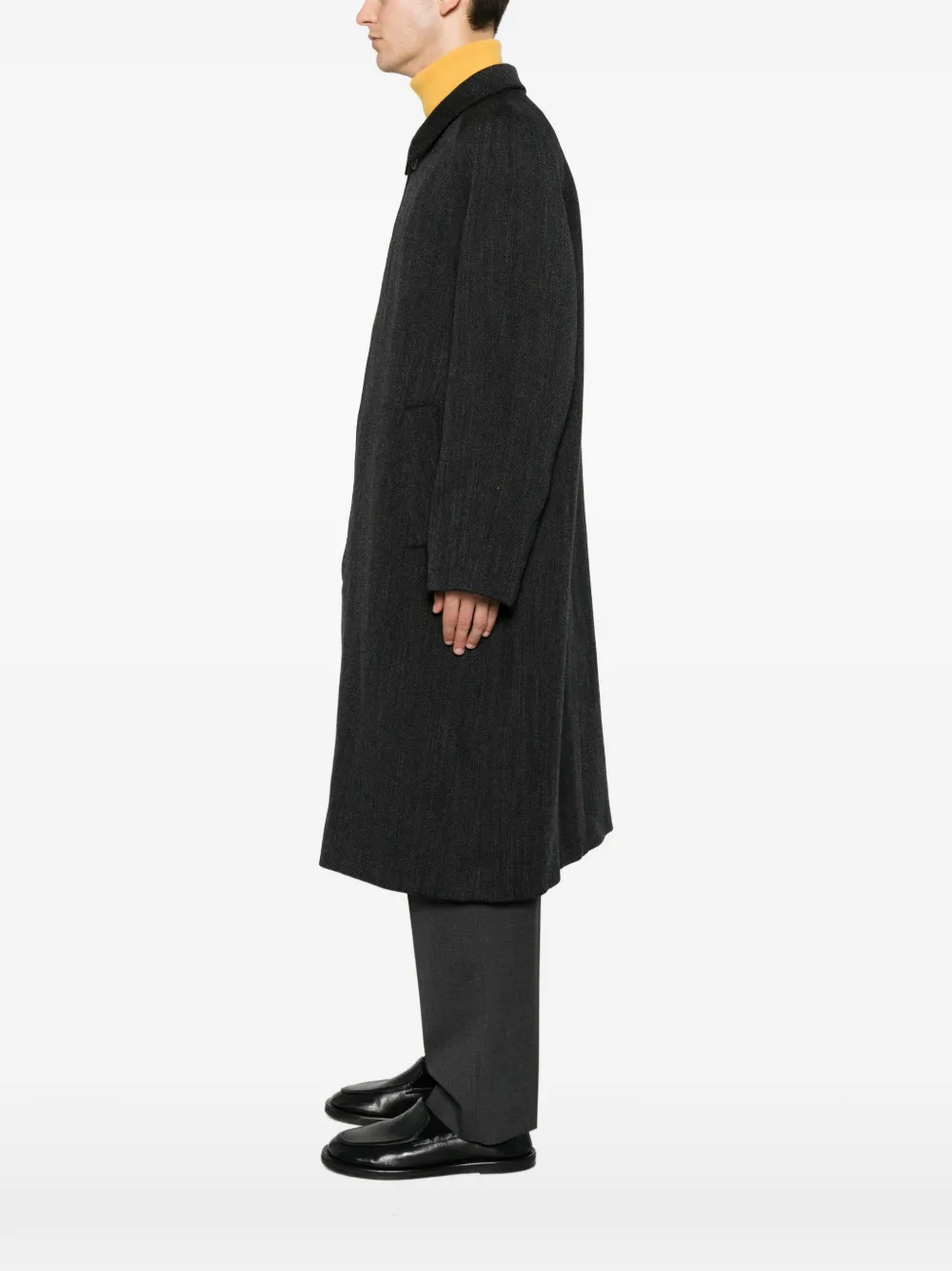 SANDRO Oversized mantel met vleugelkraag Grijs