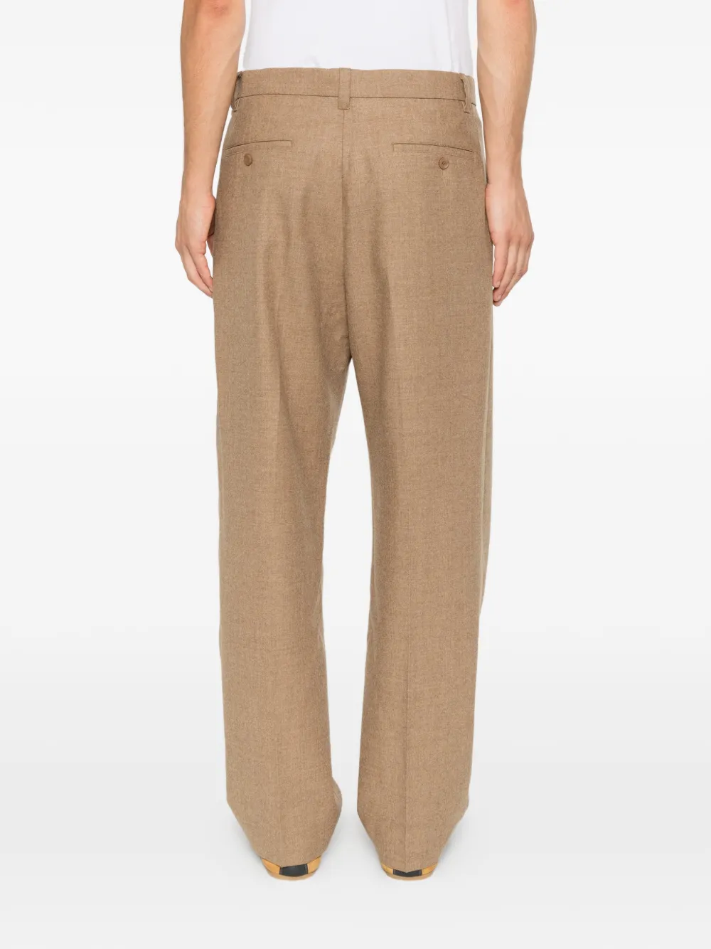 SANDRO Broek met geplooid detail Beige
