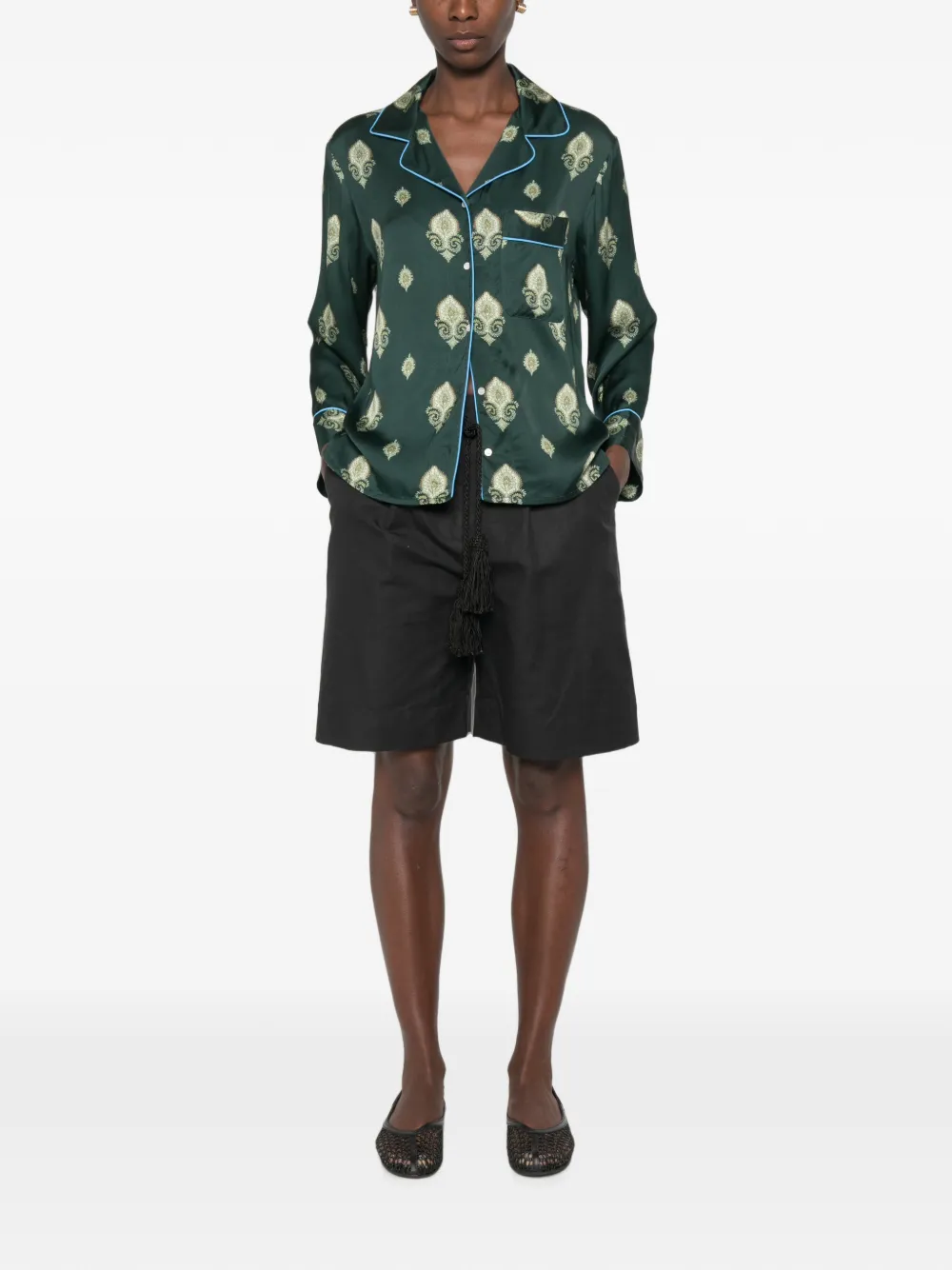 SANDRO Overhemd met paisley-print Groen