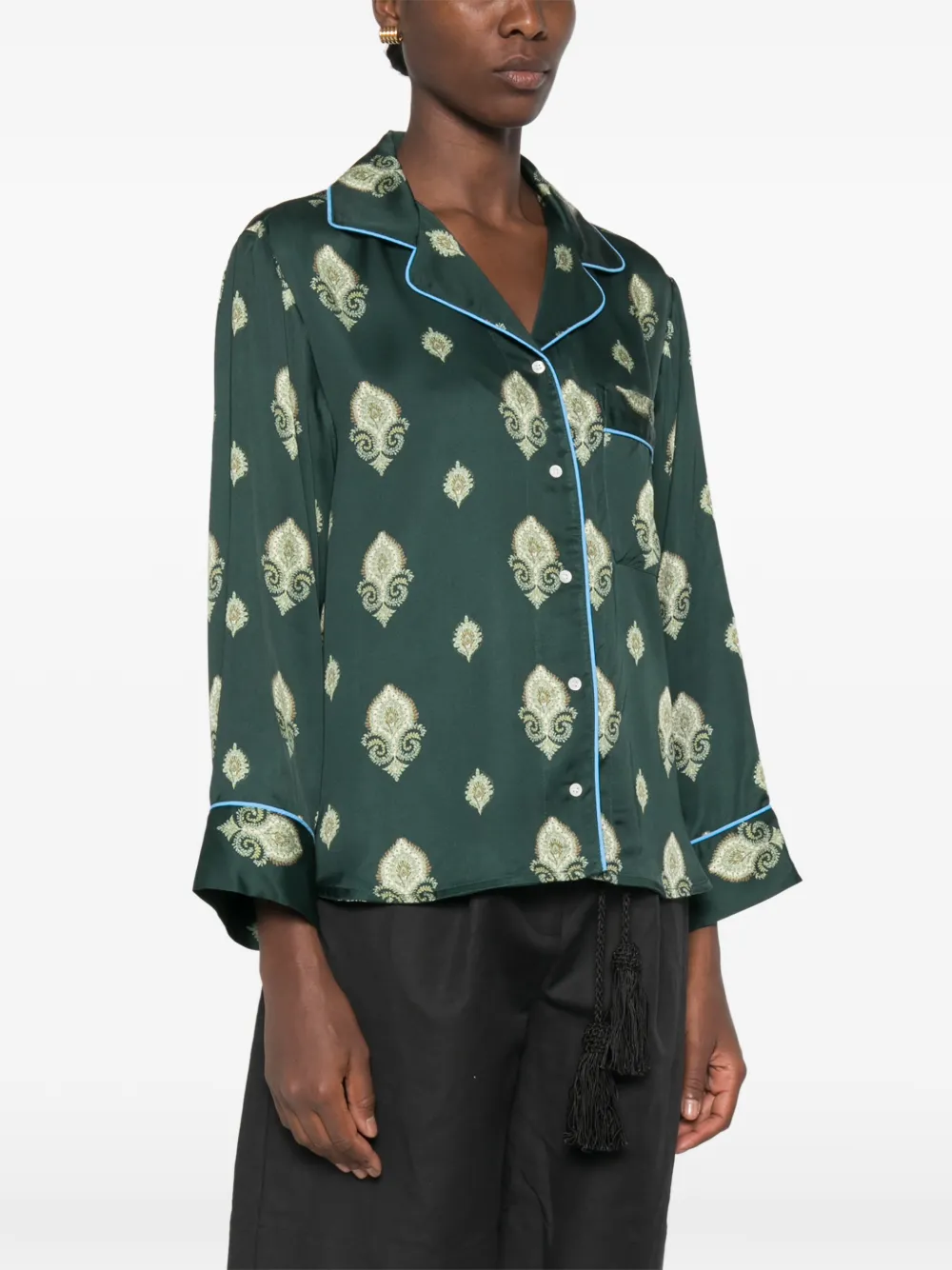 SANDRO Overhemd met paisley-print Groen
