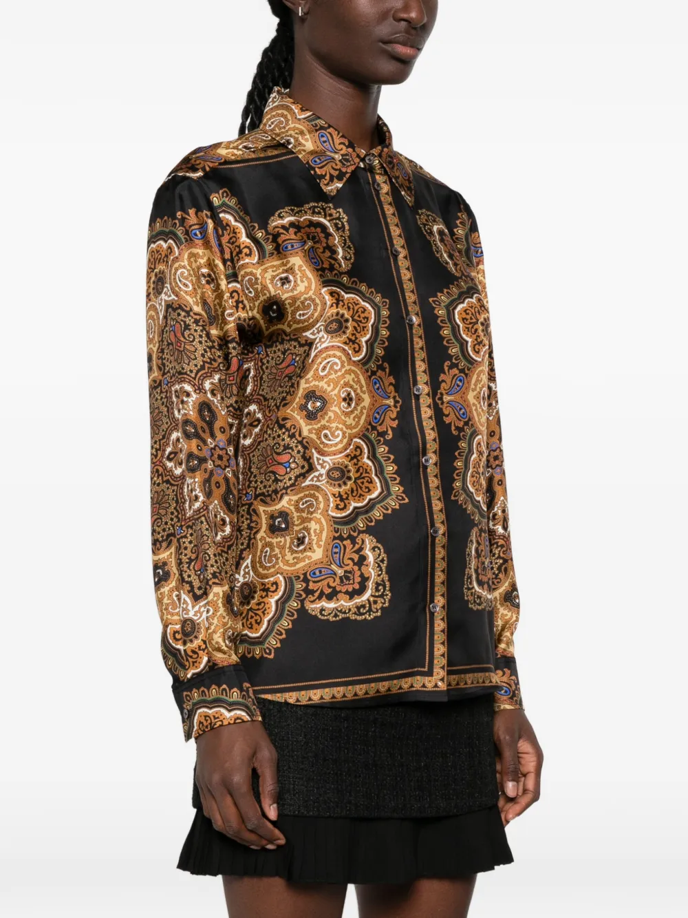 SANDRO Zijden blouse Zwart