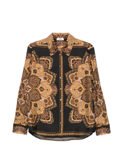 SANDRO scarf print silk shirt