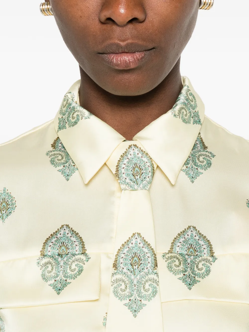 SANDRO Overhemd met paisley-print Geel
