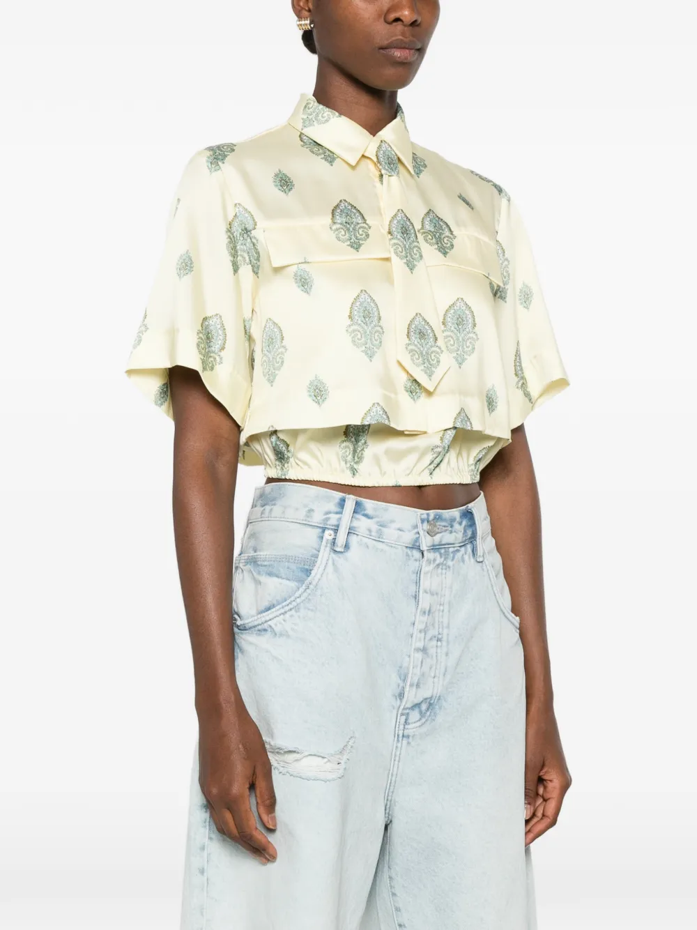SANDRO Overhemd met paisley-print Geel