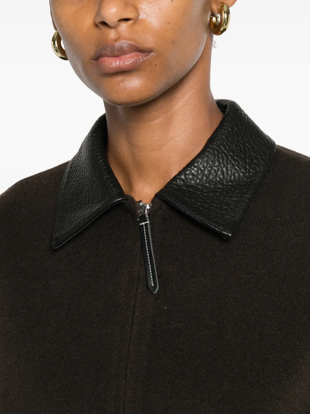 Sandro Long-sleeve Wool Coat In Black