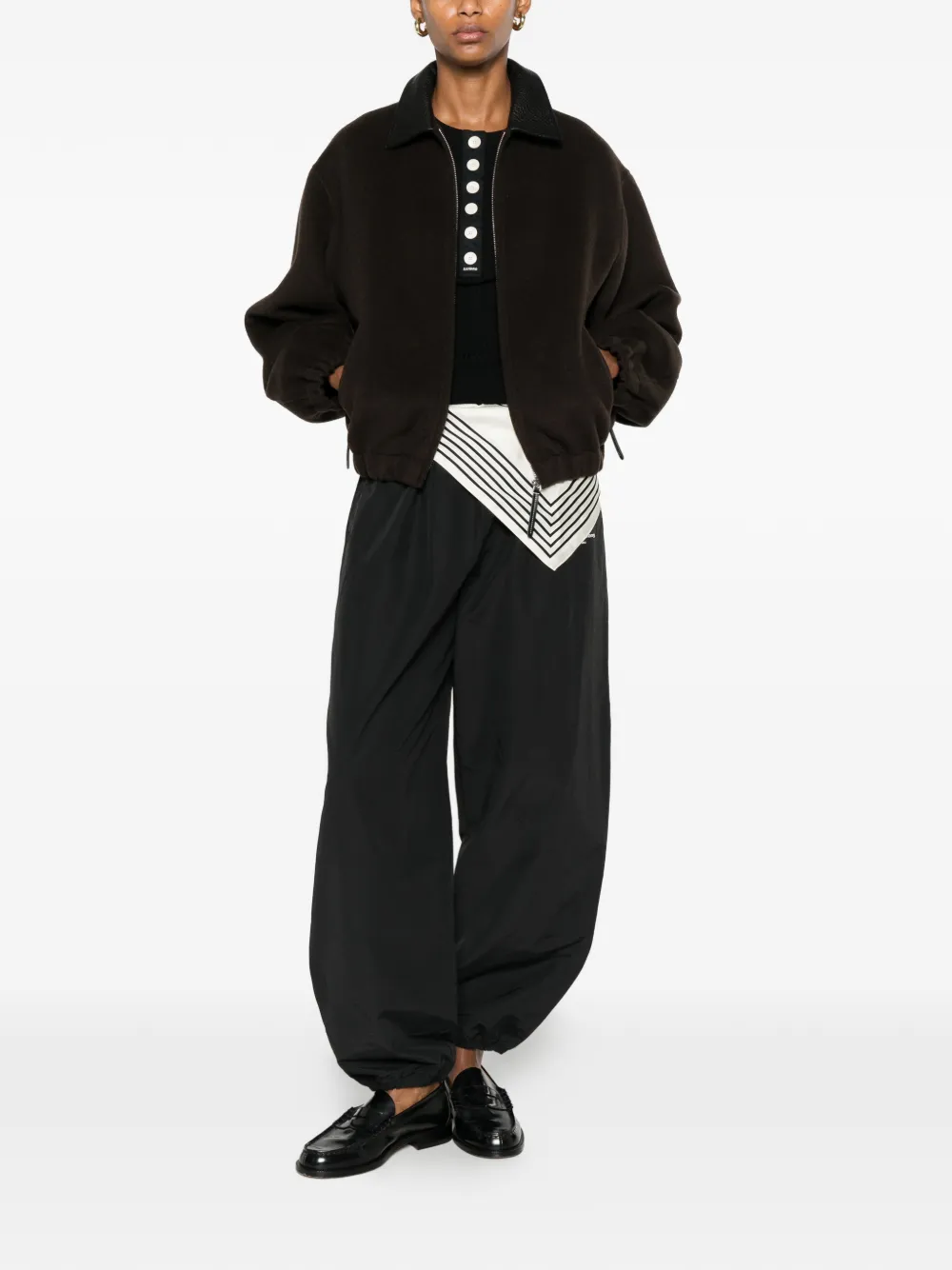 Sandro Long-sleeve Wool Coat In Black