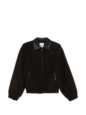 Ader Error contrast-stitch zip-up Jacket | Black | FARFETCH