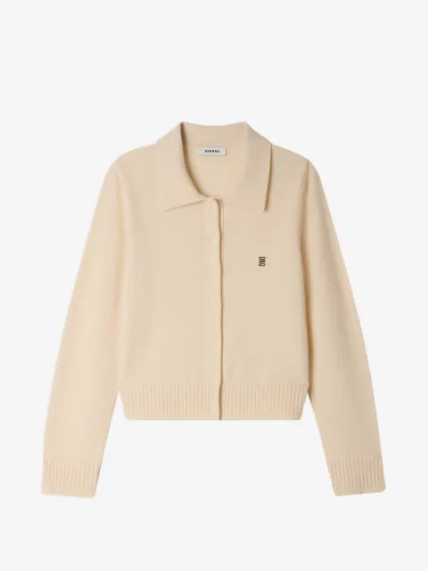 SANDRO shirt-collar cardigan