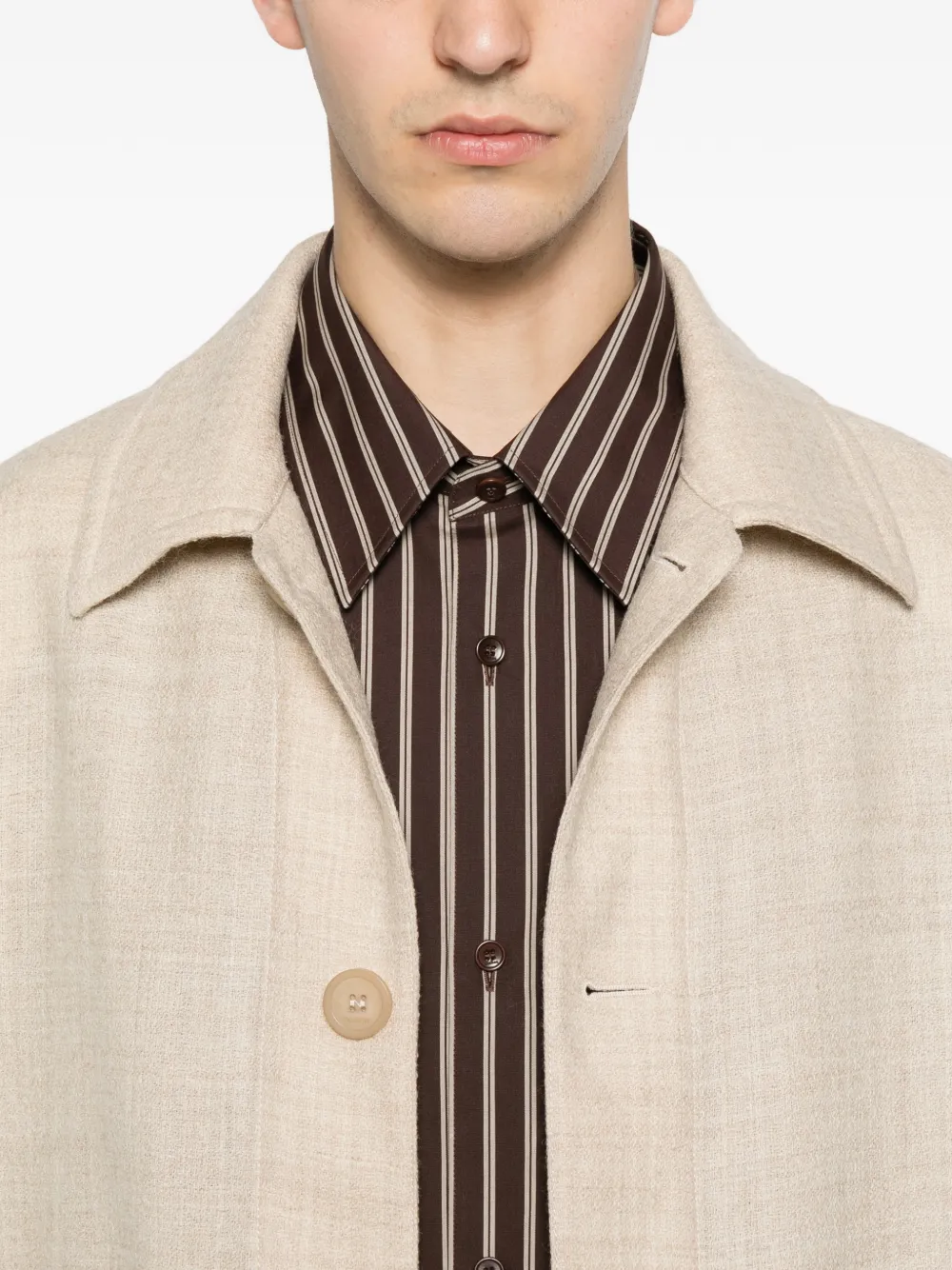 SANDRO Button-up jack Beige