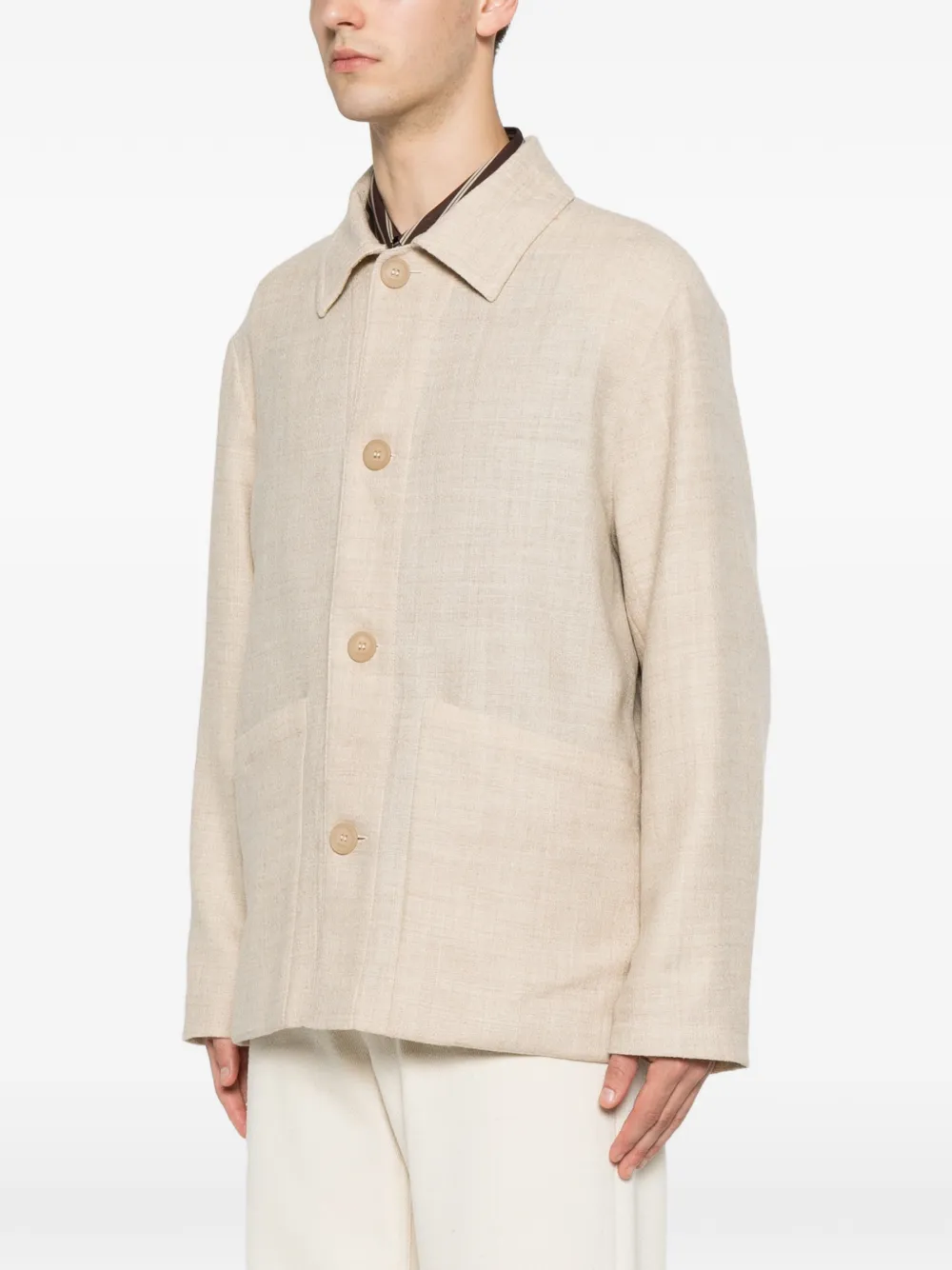 SANDRO Button-up jack Beige