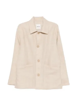 最終値下　LEMAIRE ノーカラージャケット LEMAIRE ノーカラー シャツジャケット | ニュートラル | FARFETCH JP