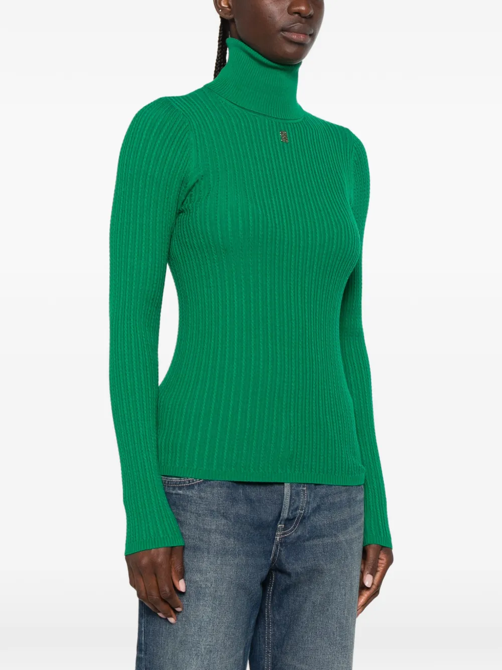 SANDRO Sweater met logoplakkaat Groen