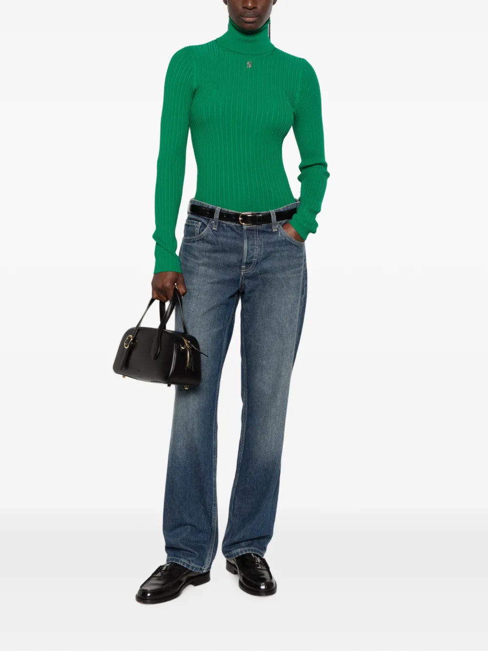 SANDRO Sweater met logoplakkaat Groen