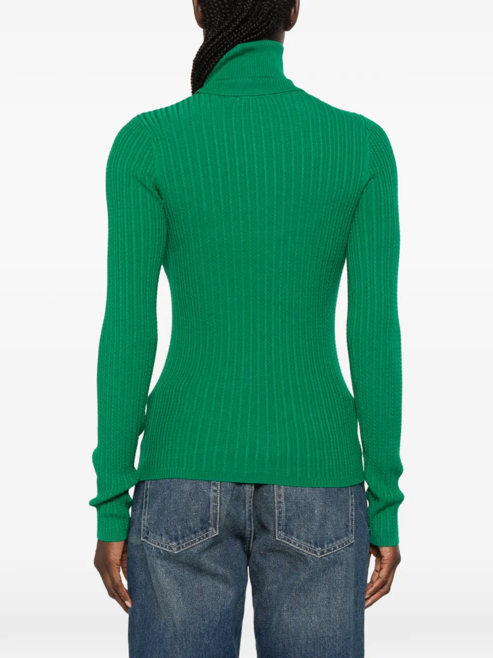 SANDRO Sweater met logoplakkaat Groen