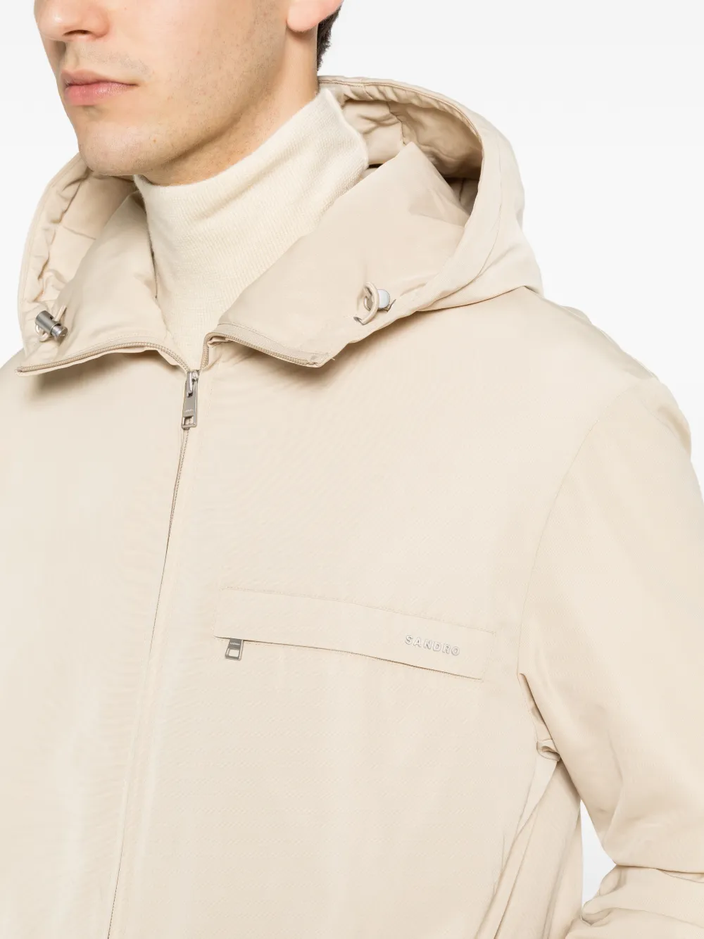 SANDRO Fleece jack Beige