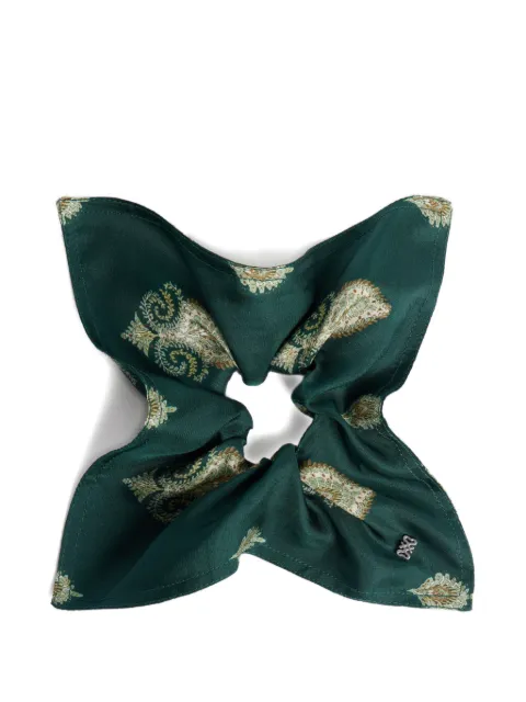 SANDRO paisley-print logo-plaque scrunchie