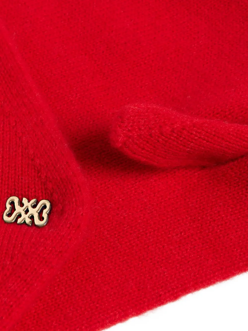 SANDRO Sjaal met logoplakkaat Rood