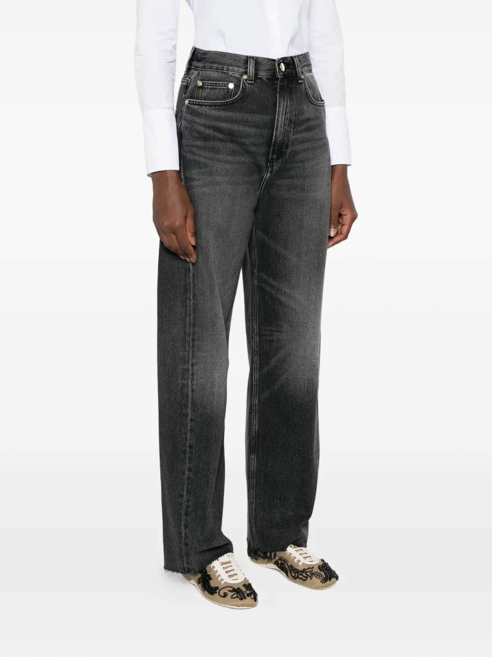 SANDRO Gerafelde jeans met vervaagd effect Grijs