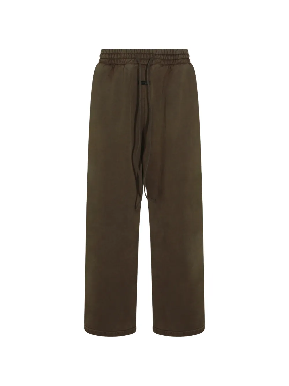 Fear Of God drawstring-waist logo-patch trousers - Marrone