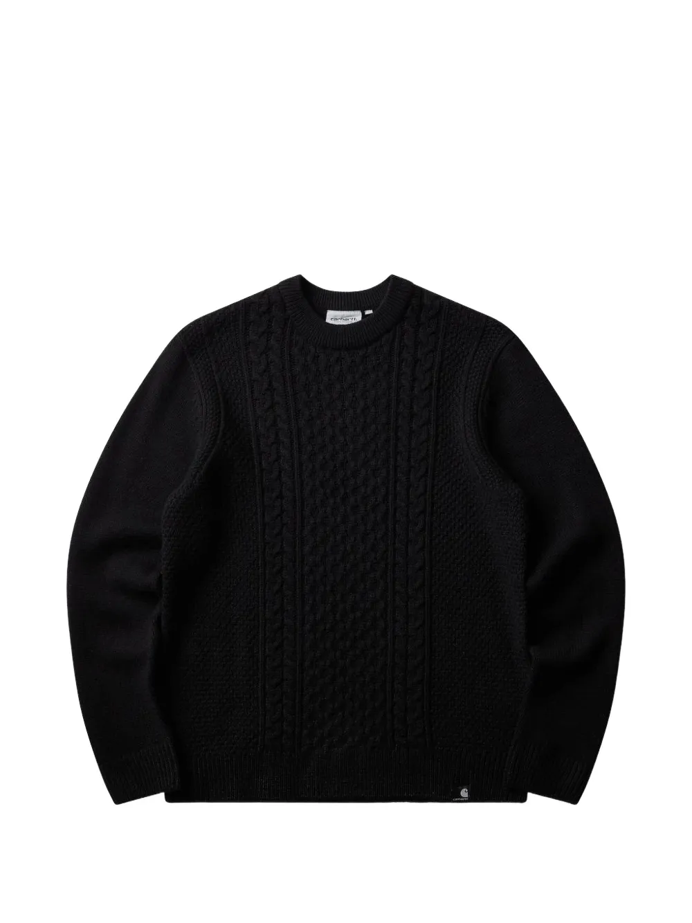 Carhartt WIP Caster cable knit sweater Zwart