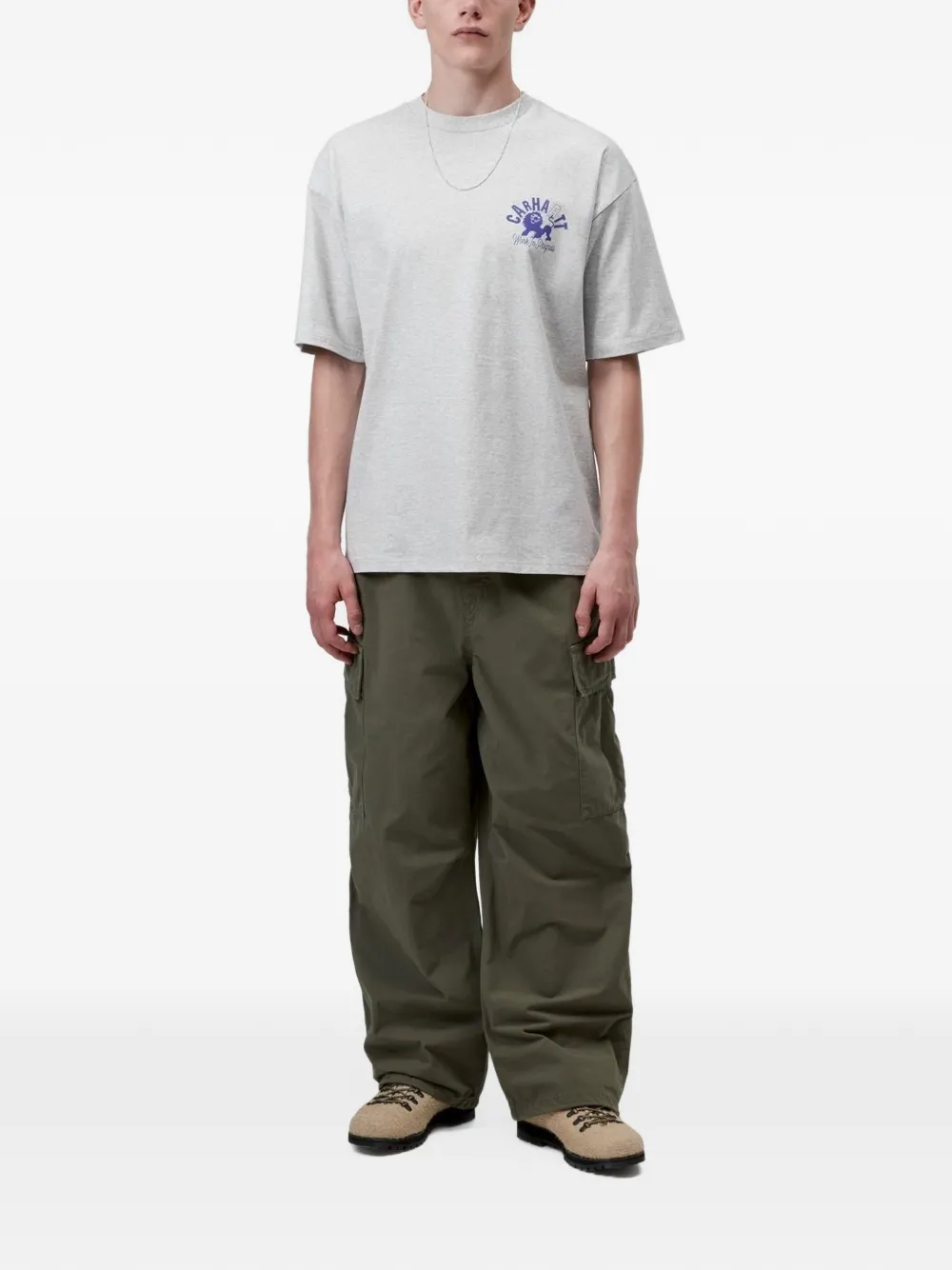 Carhartt WIP Built Different logoprint T-shirt met korte mouwen Grijs