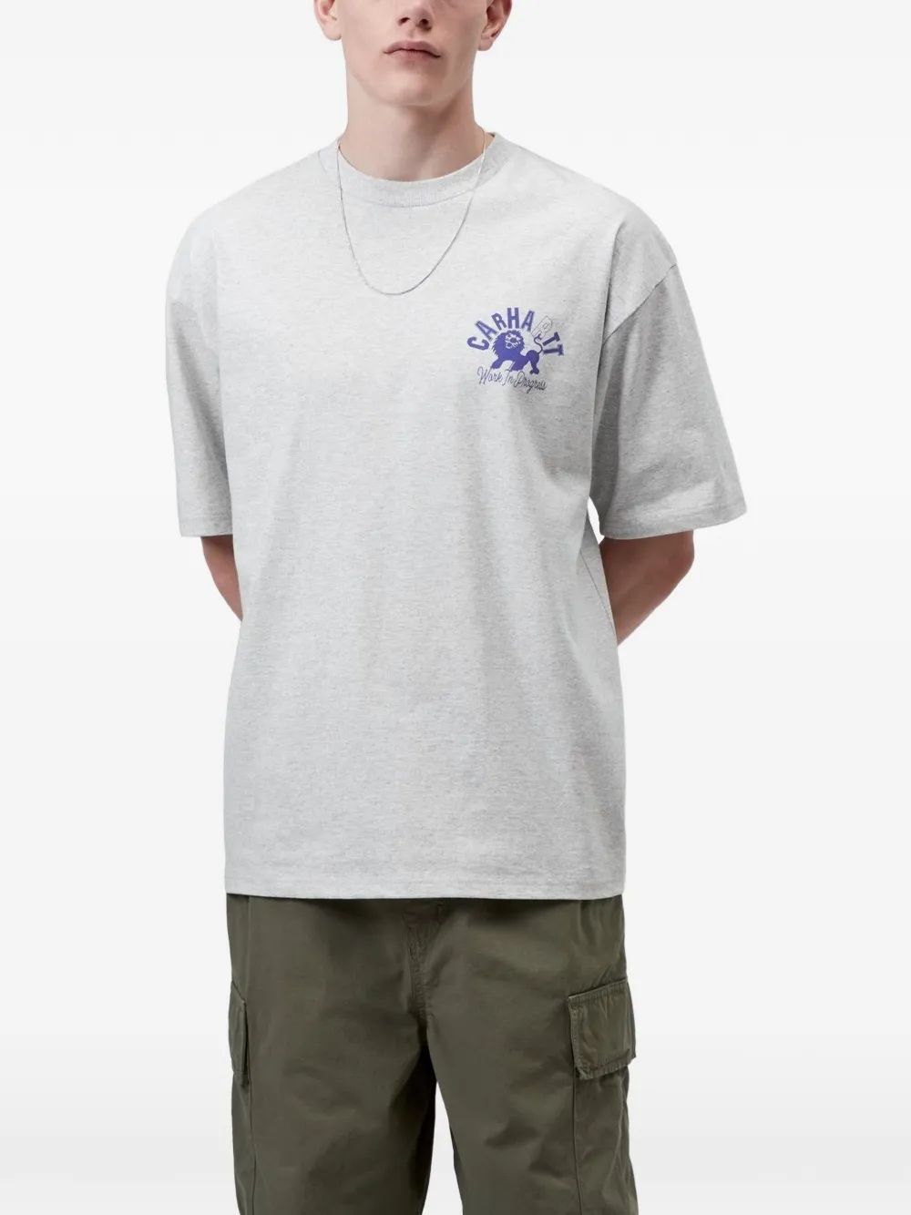 Carhartt WIP Built Different logoprint T-shirt met korte mouwen Grijs