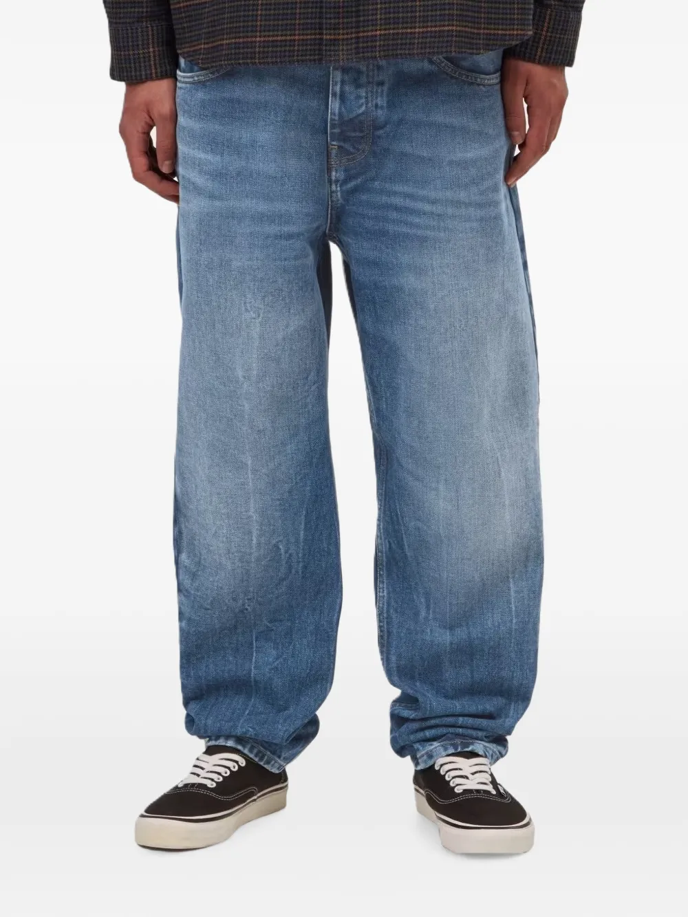 Carhartt WIP Newel jeans met toelopende pijpen en vervaagd effect Blauw